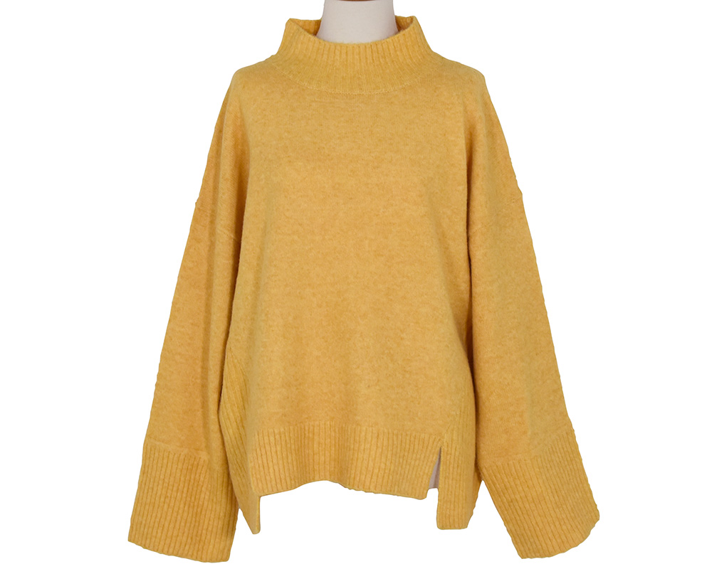 【新品未使用】ARCHIVIO イエロー ハイネックプルオーバー ボールジィ Ballseyリンクスリブ ハイネックプルオーバー （23